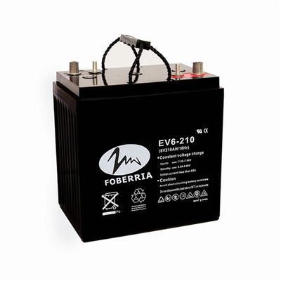 Czarne akumulatory kwasowo-ołowiowe Vrla 6v 210ah 400Ah EV do skuterów mobilnych